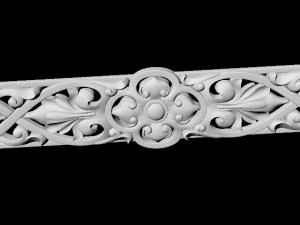 Central decor ornament for furniture Model 3D