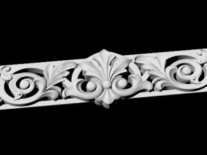 Central decor ornament for furniture 3D Model