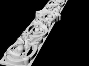 Central decor ornament for furniture 3D Model