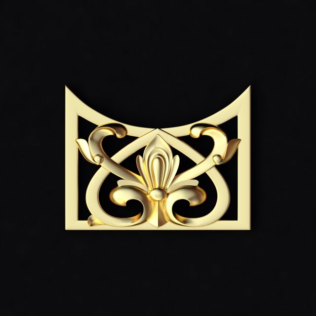 Central decor ornament for furniture Modelo 3D .c4d .max .obj .3ds .fbx .stl .blend 
