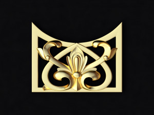 Central decor ornament for furniture 3D Model
