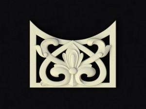 Central decor ornament for furniture Modelo 3D