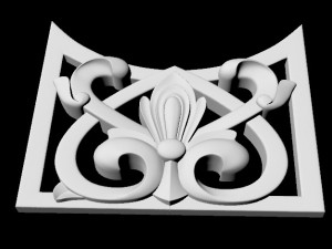 Central decor ornament for furniture Modelo 3D