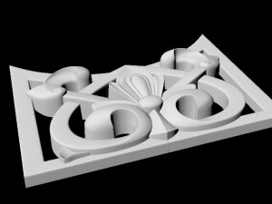 Central decor ornament for furniture Modelo 3D