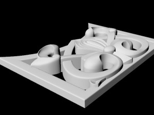 Central decor ornament for furniture Modelo 3D
