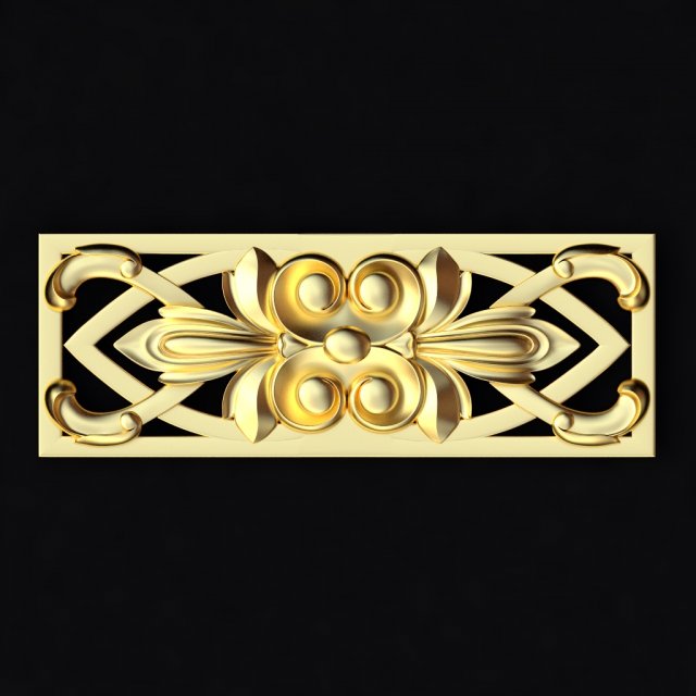 Central decor ornament for furniture 3D Model .c4d .max .obj .3ds .fbx .stl .blend 