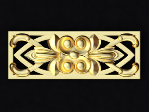 Central decor ornament for furniture 3D-Modell
