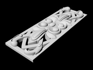 Central decor ornament for furniture 3D Model