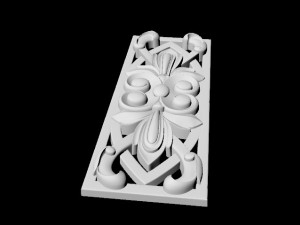 Central decor ornament for furniture 3D Model