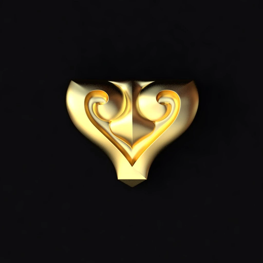 Central decor ornament for furniture 3D Model .c4d .max .obj .3ds .fbx .stl .blend