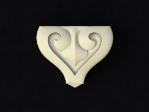 Central decor ornament for furniture Modello 3D