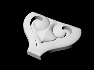 Central decor ornament for furniture 3D Model