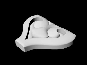 Central decor ornament for furniture 3D Model