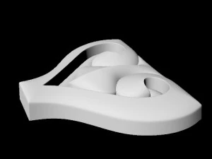 Central decor ornament for furniture 3D Model