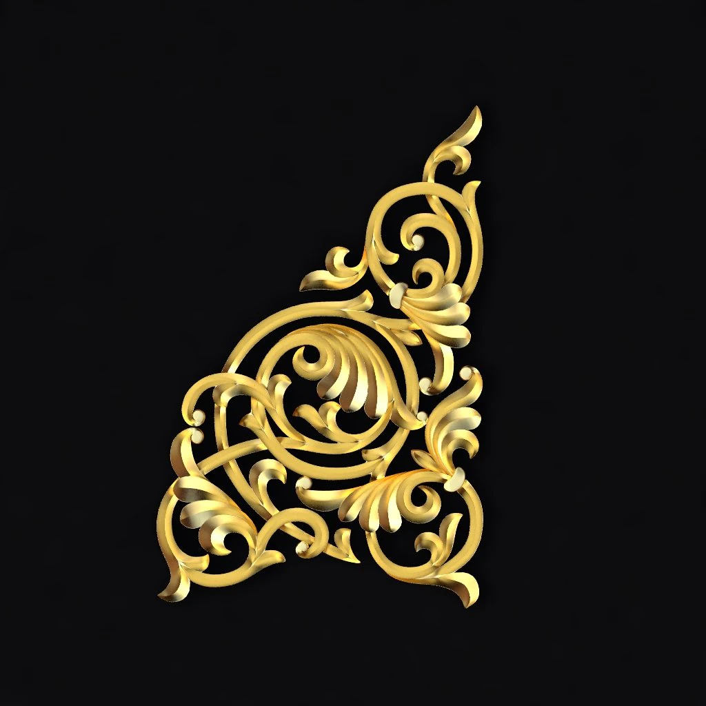 Central decor ornament for furniture 3D Model .c4d .max .obj .3ds .fbx .stl .blend 