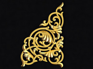 Central decor ornament for furniture 3D-Modell