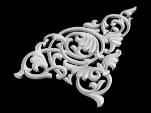 Central decor ornament for furniture Modèle 3D
