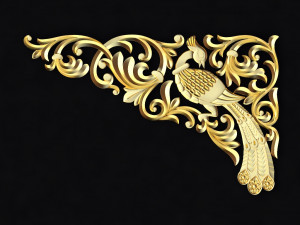 Central decor ornament for furniture 3D Model