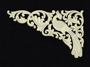 Central decor ornament for furniture Model 3D