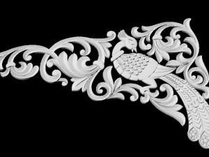Central decor ornament for furniture Model 3D