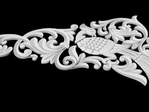 Central decor ornament for furniture Model 3D
