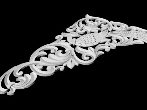 Central decor ornament for furniture 3D Model
