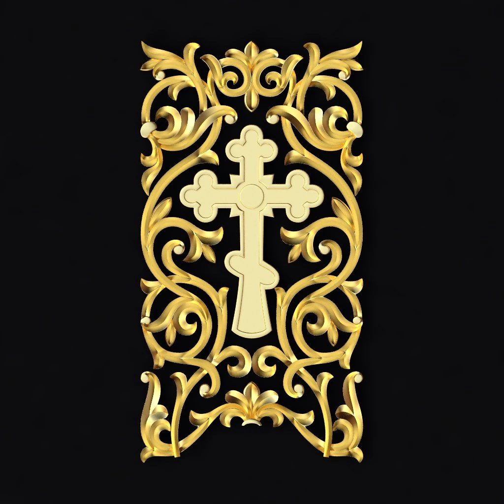 Central decor ornament for furniture 3D Model .c4d .max .obj .3ds .fbx .stl .blend 