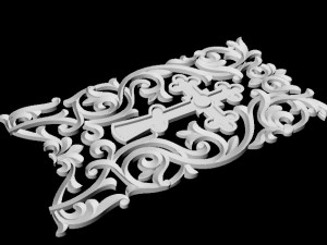 Central decor ornament for furniture Modèle 3D