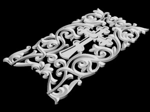 Central decor ornament for furniture Modèle 3D