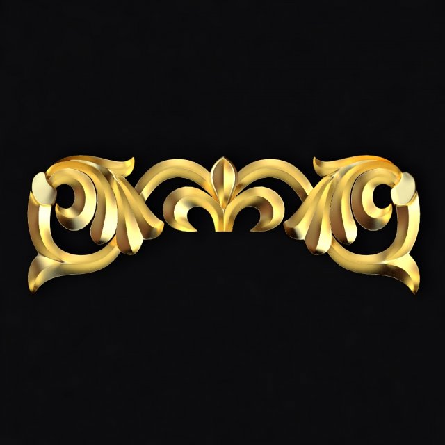 Central decor ornament for furniture 3D 모델 .c4d .max .obj .3ds .fbx .stl .blend 