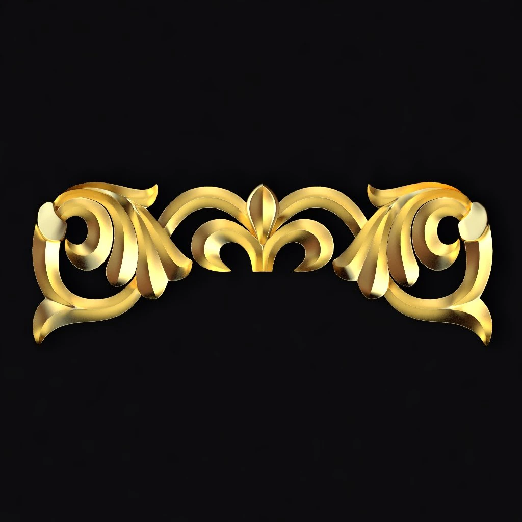 Central decor ornament for furniture 3D Model .c4d .max .obj .3ds .fbx .stl .blend 