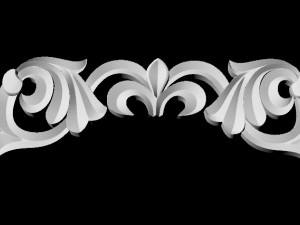 Central decor ornament for furniture 3D 모델
