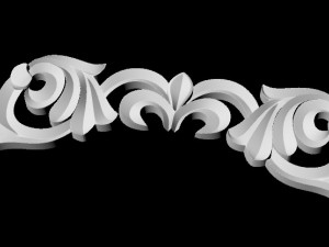 Central decor ornament for furniture 3D 모델