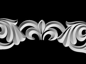 Central decor ornament for furniture 3D 모델