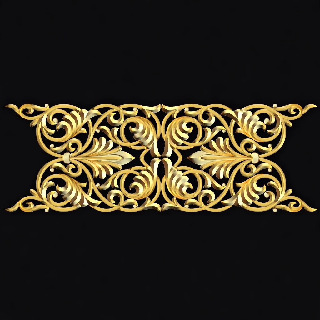 Central decor ornament for furniture 3D Model .c4d .max .obj .3ds .fbx .stl .blend 
