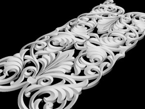 Central decor ornament for furniture 3D Model