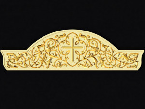 Central decor ornament for furniture 3D-Modell