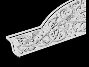 Central decor ornament for furniture Modèle 3D