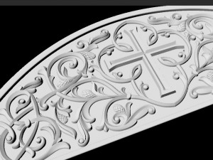 Central decor ornament for furniture Modèle 3D