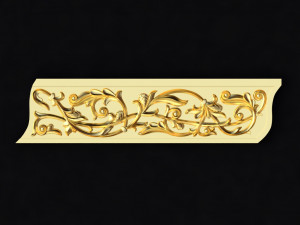 Central decor ornament for furniture 3D-Modell