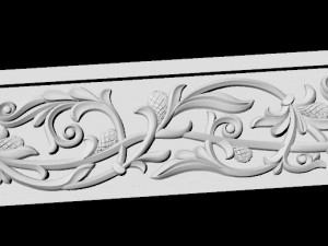 Central decor ornament for furniture Modèle 3D