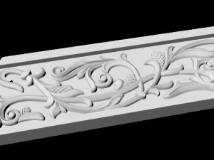 Central decor ornament for furniture 3D Model