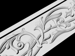 Central decor ornament for furniture Modèle 3D