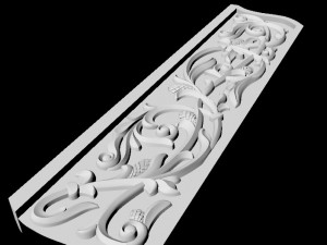 Central decor ornament for furniture Modèle 3D
