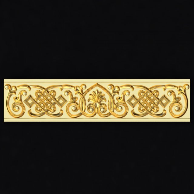 Central decor ornament for furniture 3D Модель .c4d .max .obj .3ds .fbx .stl .blend 