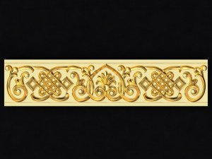 Central decor ornament for furniture 3D-Modell