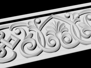 Central decor ornament for furniture 3D Model