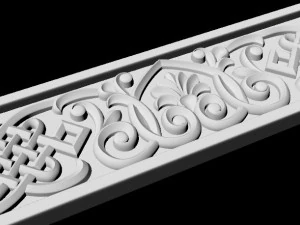 Central decor ornament for furniture 3D Model