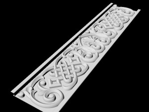 Central decor ornament for furniture 3D Модель