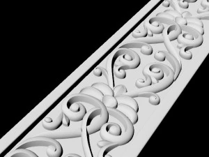 Central decor ornament for furniture 3D Model